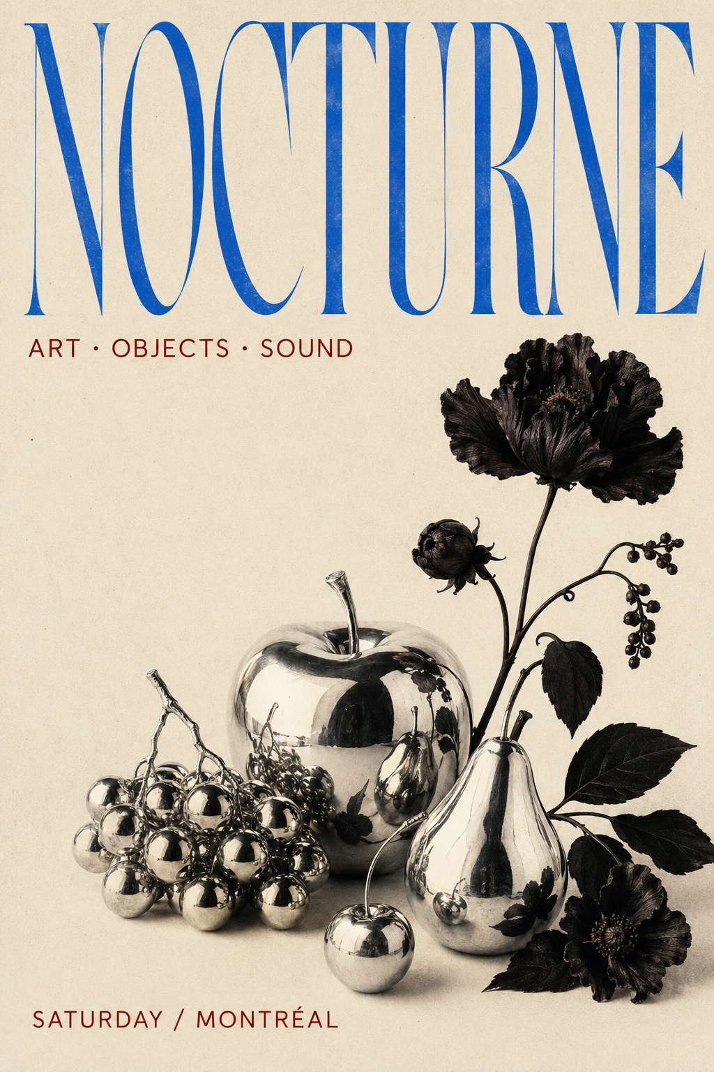 Nocturne creative night market poster